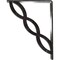 Ekena Millwork Loera Wrought Iron Bracket, (Triple center brace), Antiqued Silver 2"W x 7 1/2"D x 10"H BKTM02X07X10TLOASV - alternate 6